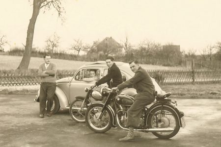 Fahrschule Lautenschläger: Motorradfahrstunde 1970er Fahrschule Lautenschläger: Motorradfahrstunde 1970er